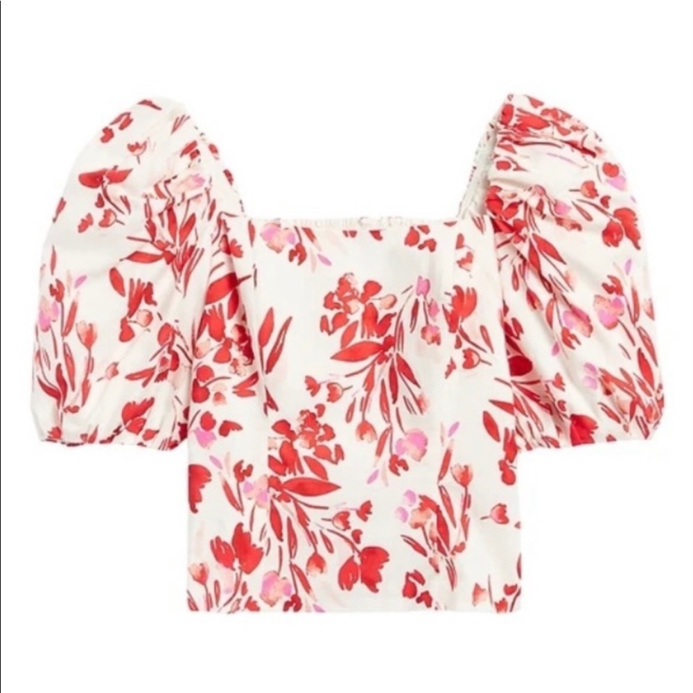 Banana Republic white cropped top